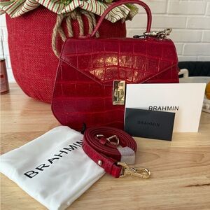 Brahmin Annabeth Ember Veil w/Tassel Key Ring-Lava Melbourne